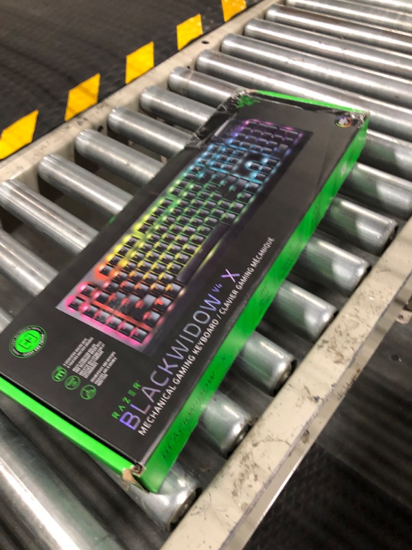 Photo 1 of Razer BlackWidow V4 X - Mechanical Gaming Keyboard: Green Switches Tactile & Clicky - 6 Dedicated Macro Keys - Chroma RGB - Doubleshot ABS Keycaps - Media Controls - Sound Dampening & Stabilizers BlackWidow V4 X Green Switches - Tactile & Clicky