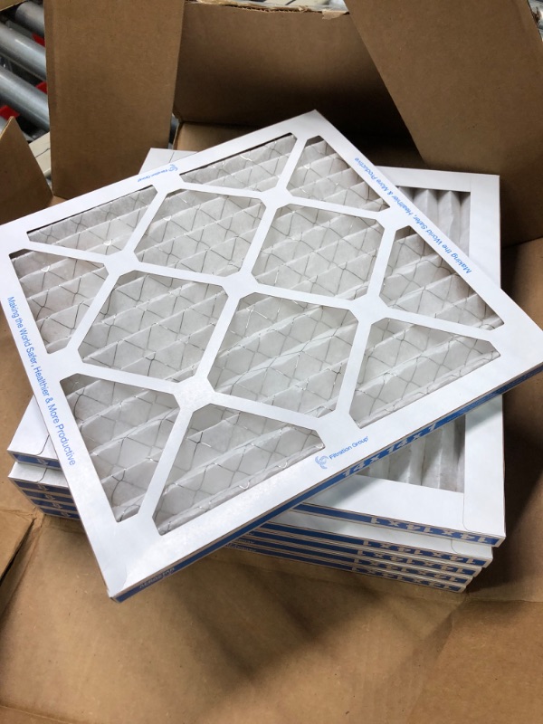 Photo 3 of Aerostar 14x14x1 MERV 8 Pleated Air Filter, AC Furnace Air Filter, 6 Pack (Actual Size: 13 3/4"x13 3/4"x3/4") 14x14x1 Filter