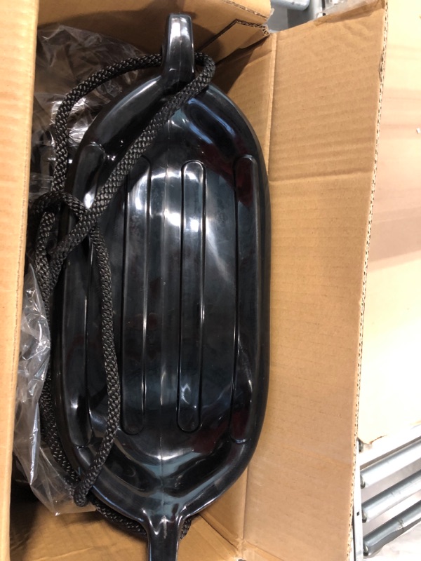 Photo 1 of Affordura Boat Fender 4 Pack Boat Bumpers Fenders with 4 Ropes, Boat Bumpers for Pontoon Boat Fenders Inflatable 5.5 inch Black
