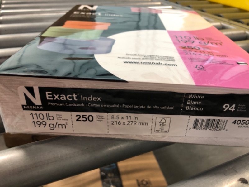 Photo 3 of Exact Index Cardstock, 8-1/2 x 11 Inches, 110 lb, White, 250 Sheets