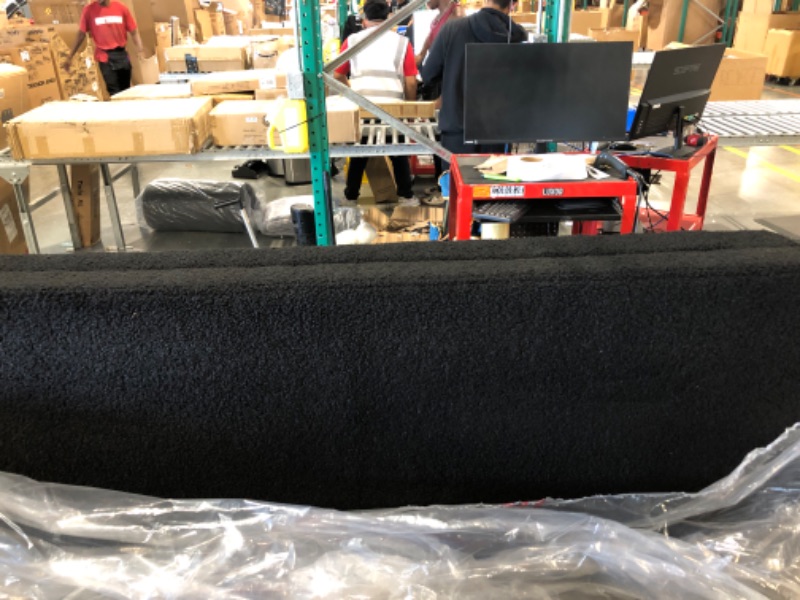 Photo 4 of 24KF Modern Boucle Teddy Lovely Bench, Upholstered Bed Bench Entryway Bench Ottoman with Armrest 5062-Black Teddy Bench Black Teddy Bench

*** RIPPED FROM THE BOTTOM *** 