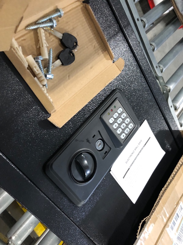 Photo 3 of 22.05" Tall Wall Safes Between the Studs Fireproof with Hidden Bottom Compartment, Heavy Duty Hidden Safe with Removable Shelf, Fireproof in Wall Safe for Documents Money Firearms Valuables 22.05" Tall Black Lock