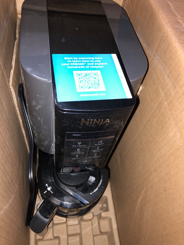 Photo 1 of Ninja NC299AMZ CREAMi Ice Cream Maker, for Gelato, Mix-ins, Milkshakes, Sorbet, Smoothie Bowls & More, 7 One-Touch Programs, with (1) Pint Container & Lid, Compact Size, Perfect for Kids, Matte Black 1 Pint + Lid