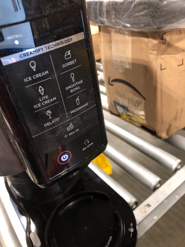 Photo 1 of Ninja NC299AMZ CREAMi Ice Cream Maker, for Gelato, Mix-ins, Milkshakes, Sorbet, Smoothie Bowls & More, 7 One-Touch Programs, with (1) Pint Container & Lid, Compact Size, Perfect for Kids, Matte Black 1 Pint + Lid