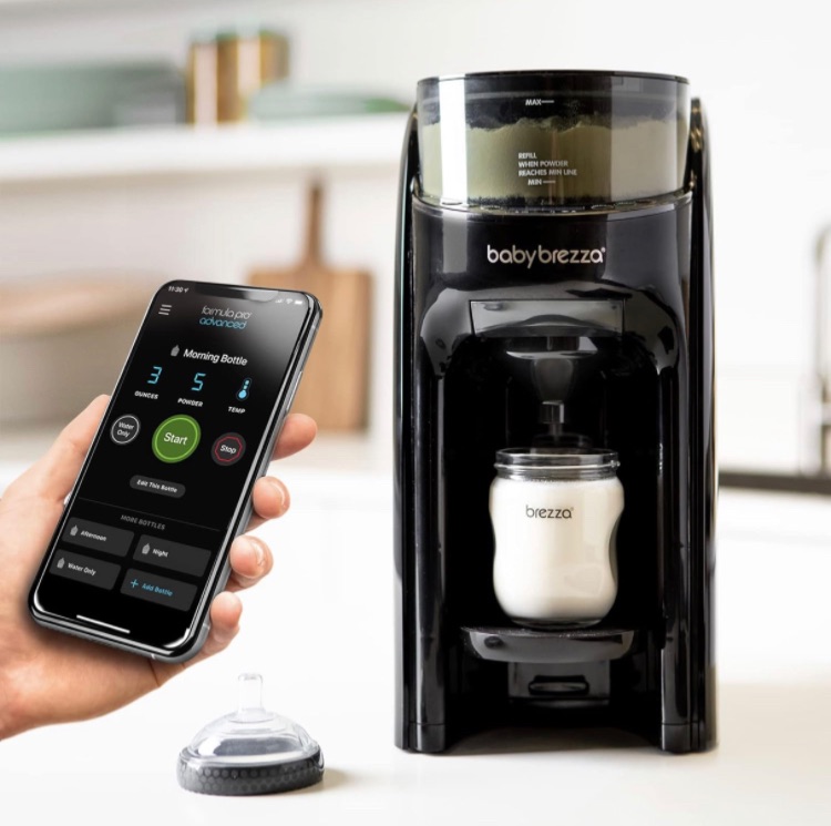 Photo 5 of Baby Brezza Formula Pro Advanced WiFi Formula Dispenser Machine - Automatically Mix a Warm Formula Bottle Instantly - Easily Make Bottle with Automatic Powder Blending, Black