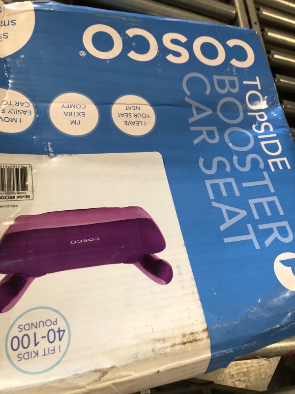 Photo 2 of Cosco Topside Booster Car Seat - Easy to Move, Lightweight Design (Grape), 1 Count (Pack of 1)