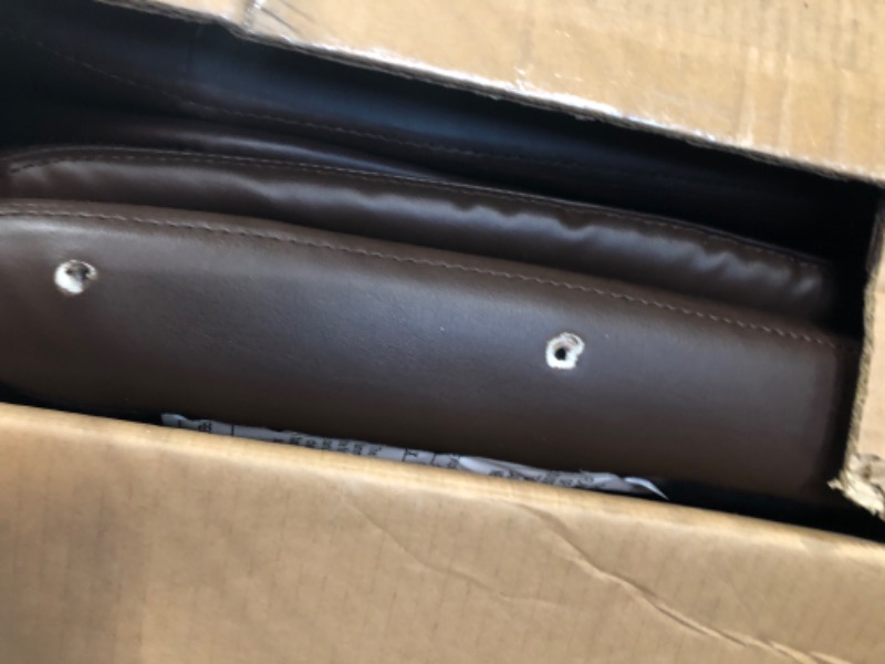 Photo 1 of Amazon Basics Classic Puresoft Padded Mid-Back Office Computer Desk Chair with Armrest - Brown, 25.75"D x 24.25"W x 42.25"H