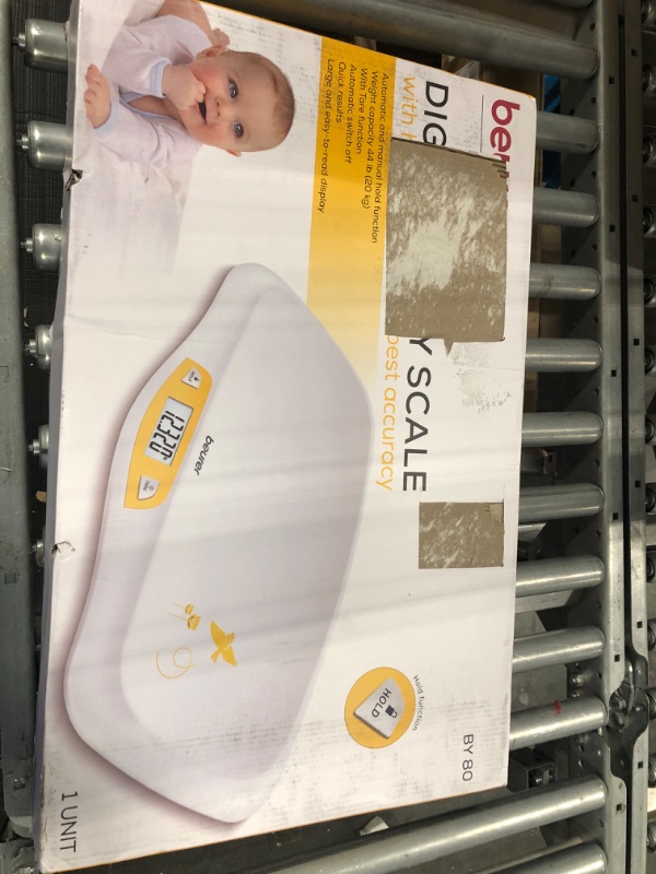 Photo 2 of Beurer BY80 Digital Baby Scale, Infant Scale for Weighing in Pounds, Ounces, or Kilograms up to 44 lbs, Newborn Scale with Hold Function, Pet Scale for Cats and Dogs