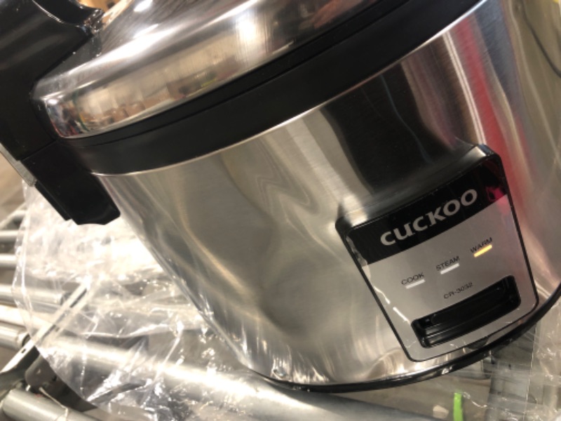 Photo 3 of CUCKOO CR-3032 | 30-Cup (Uncooked) Commercial Rice Cooker & Warmer | Automatic Warm Mode, Nonstick Inner Pot, Detachable Inner Lid | Stainless Steel
