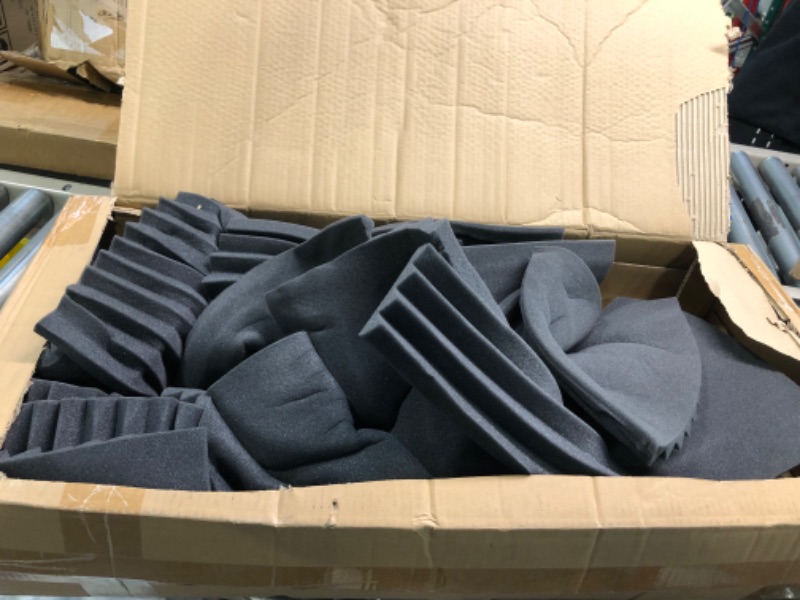 Photo 1 of 24 Pack Acoustic Panels 1 X 12 X 12 Inches - Acoustic Foam - Studio Foam Wedges - High Density Panels - Soundproof Wedges - Charcoal
