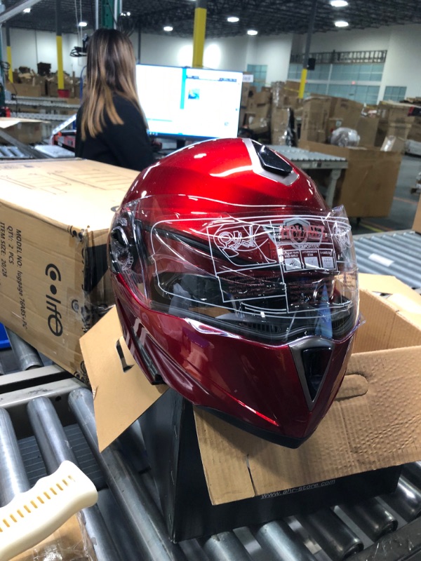 Photo 1 of AHR Motorcycle Full Face Helmet Dual Visor Street Bike Lightweight DOT Approved Helmet Snowmobile Touring Sports for Adult Run-F