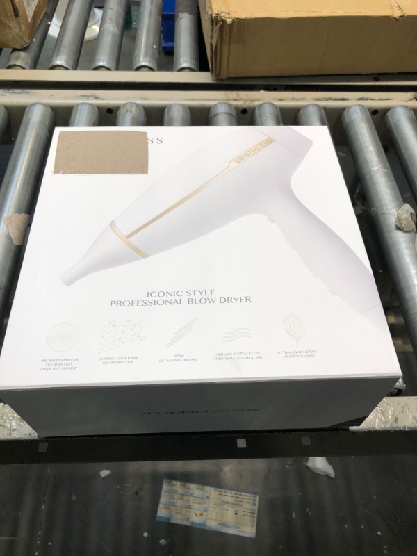Photo 1 of Kristin Ess Hair Iconic Style Professional Blow Dryer, Ionic Settings for Smoothing + Frizz Control, 2 Speeds, 3 Heat Settings, Dual Voltage, 1875W