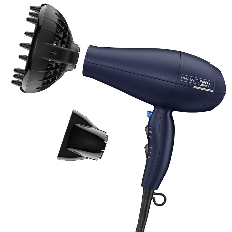 Photo 1 of INFINITIPRO BY CONAIR Hair Dryer with Innovative Diffuser, 1875W, Enhances Curls and Waves while Reducing Frizz