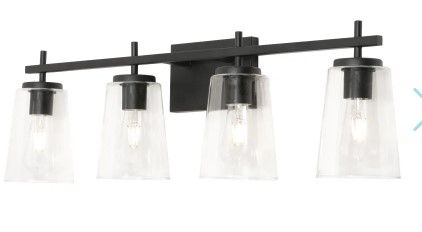 Photo 1 of AFX Lighting Joanna 4 Light 32" Wide Vanity Light with Clear Glass Shades