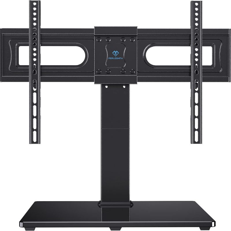 Photo 1 of PERLESMITH Universal Swivel TV Stand Mount for 37-65,70,75 Inch LCD OLED Flat/Curved Screen TVs-Height Adjustable Table Top TV Stand/Base with Wire Management,VESA 600x400mm up to 88lbs,PSTVS18
