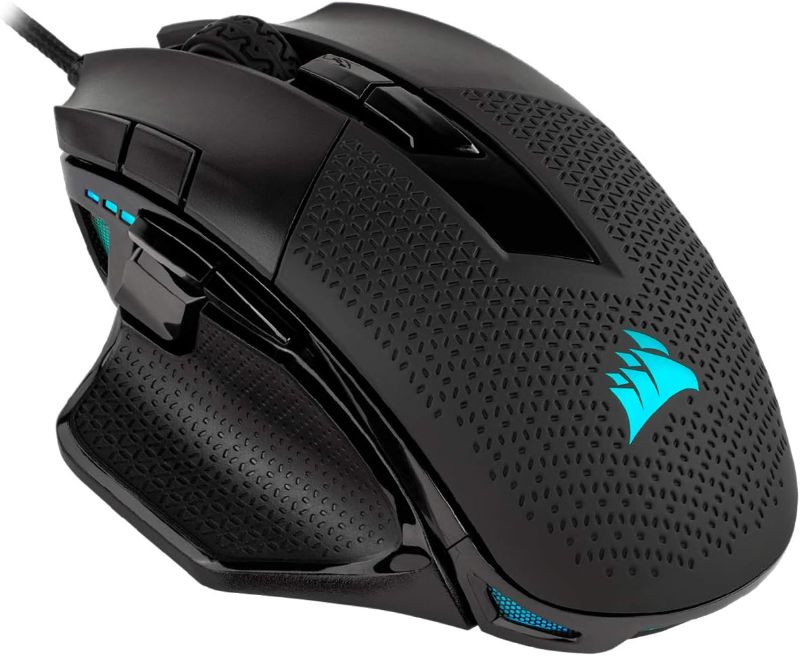 Photo 1 of Corsair Nightsword RGB - Comfort Performance Tunable FPS/MOBA Optical Ergonomic Gaming Mouse with Backlit RGB LED, 18000 DPI, Black
