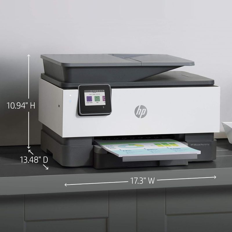 Photo 1 of HP OfficeJet Pro 9015e Wireless Color All-in-One Printer with bonus 6 months Instant ink with HP+ (1G5L3A),Gray