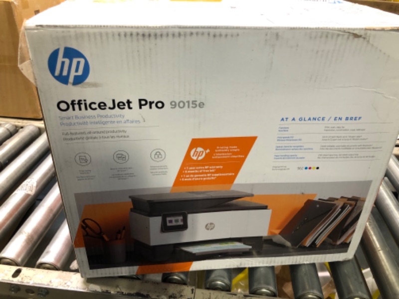 Photo 2 of HP OfficeJet Pro 9015e Wireless Color All-in-One Printer with bonus 6 months Instant ink with HP+ (1G5L3A),Gray