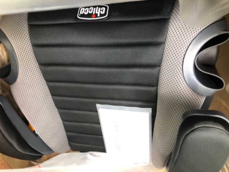 Photo 1 of Chicco GoFit Backless Booster Car Seat, Travel Booster Seat for Car, Portable Car Booster Seat for children 40-110 lbs. | Shark/Black/Grey Shark GoFit