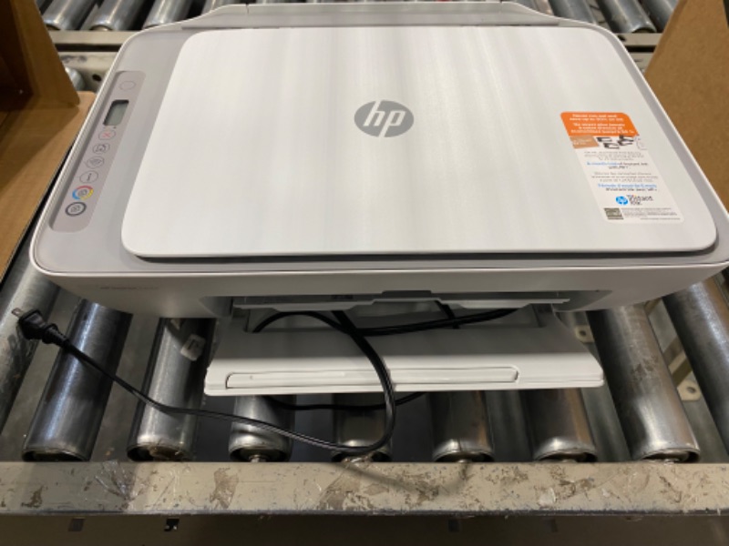 Photo 3 of HP DeskJet 2755e Wireless Color All-in-One Printer with bonus 6 months Instant Ink (26K67A), white