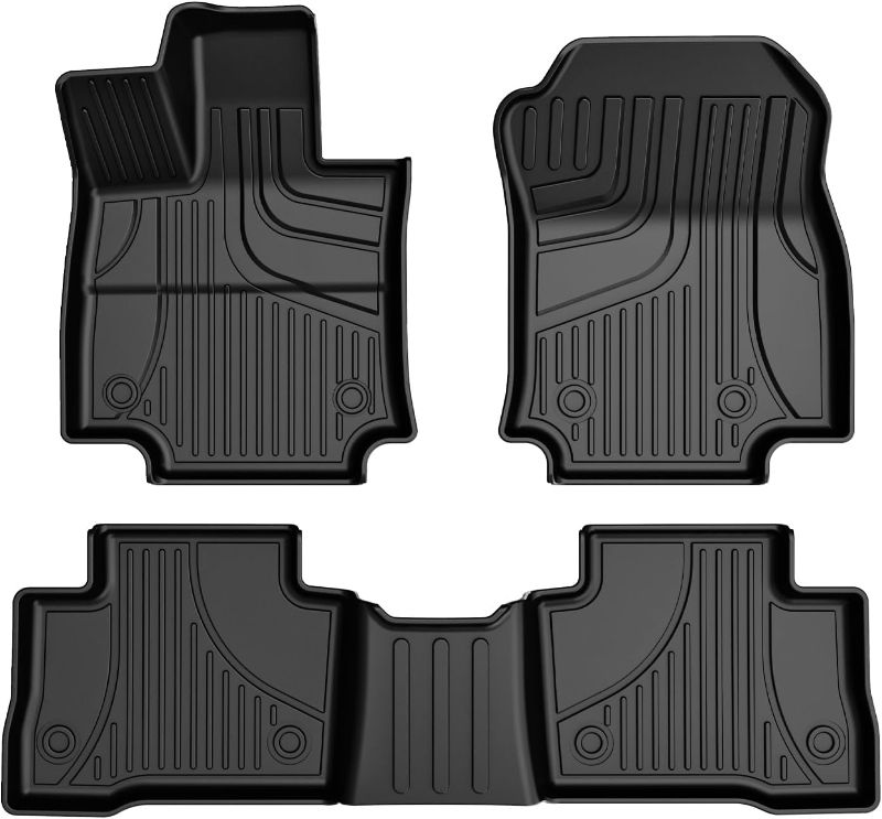 Photo 1 of AOMSAZTO Floor mats Compatible with 2021 2022 2023 Toyota Venza,Custom Fit All Weather Floor Liners Venza 2 Row Balck Floor Liner Set