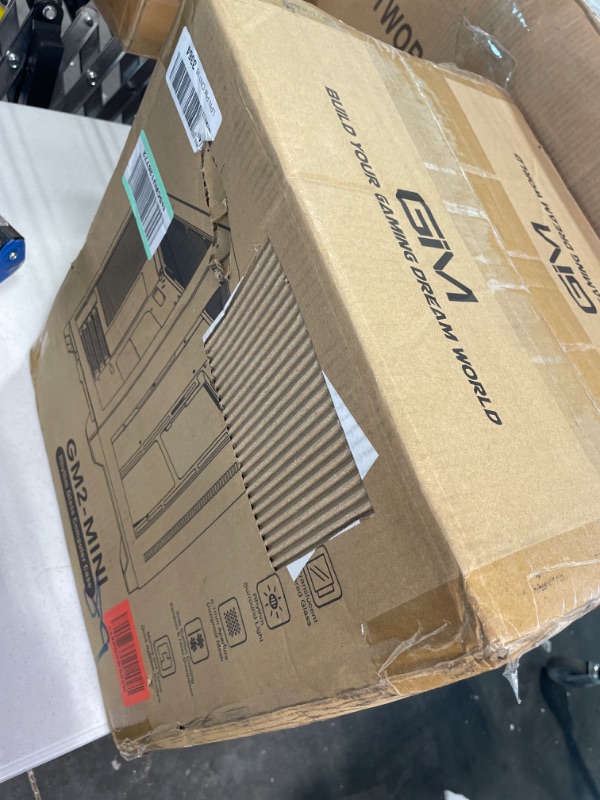 Photo 1 of GIM Micro ATX Case, Mini-ITX Gaming PC Case 2 Tempered Glass Panels & Front Panel Micro ATX PC Case Mini Tower Computer Case USB 3.0 I/O Port, Rhythm Surround Light, Water-Cooling Ready