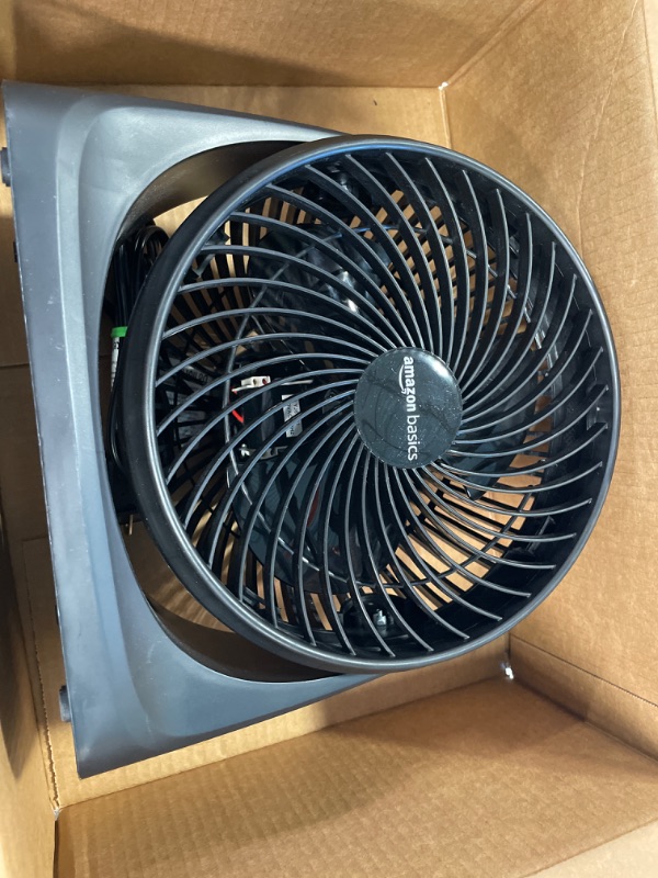 Photo 3 of Amazon Basics 3 Speed Small Room Air Circulator Fan, 7-Inch, Black 7-Inch Air Circulator Fan