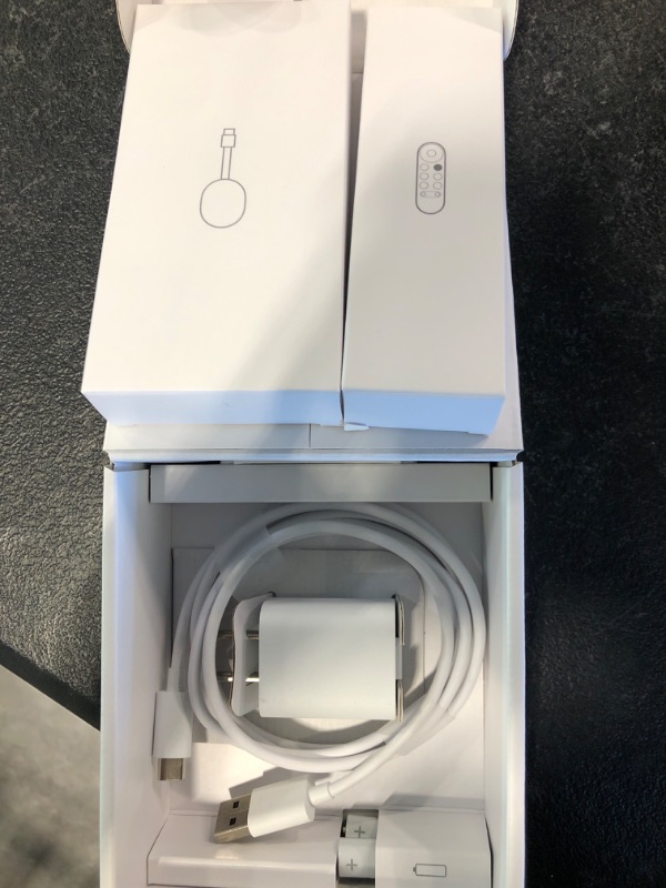 Photo 1 of Chromecast with Google TV (HD) - Streaming Stick Entertainment on Your TV with Voice Search - Watch Movies, Shows, and Live TV in 1080p HD - Snow