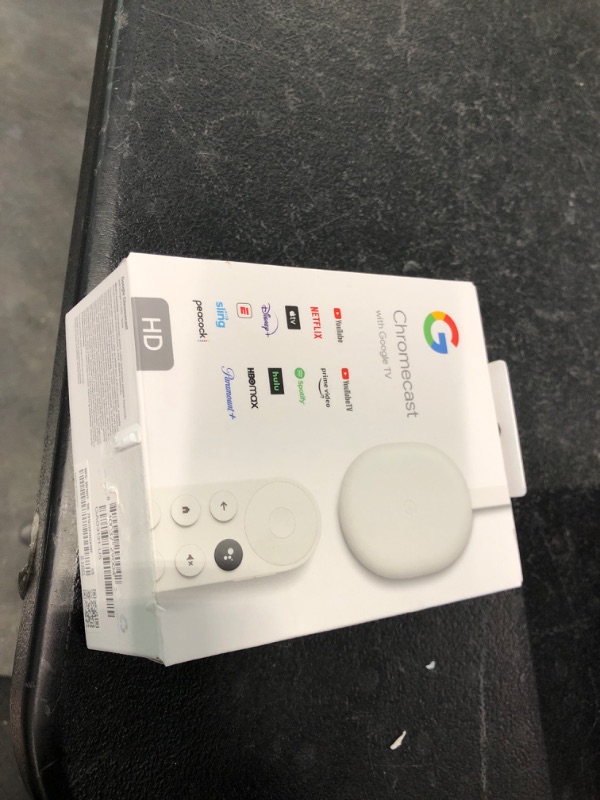 Photo 1 of Chromecast with Google TV (HD) - Streaming Stick Entertainment on Your TV with Voice Search - Watch Movies, Shows, and Live TV in 1080p HD - Snow
