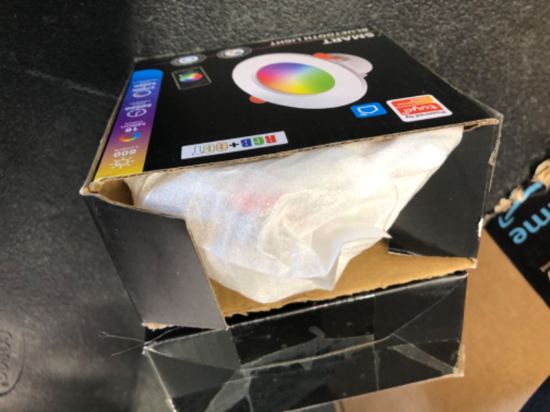 Photo 1 of 2Pack 4.5 Inch 15W Smart APP Ultra Slim Dimmable LED Recessed ceiling Lights,RGBW DIY Scenes Million Color Changing Tunable Modes,Timer,memory function LED Down light Compatible Alexa & Google