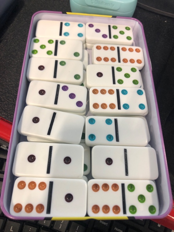 Photo 2 of Double 6 Travel Tin Domino Set from Front Porch Classics, for 1 to 4 Players, Ages 6 and up