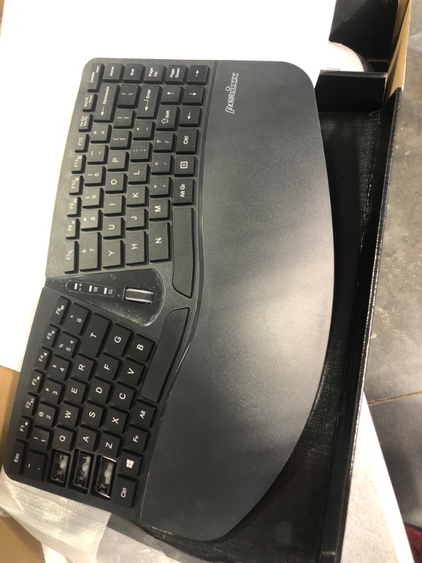 Photo 2 of Perixx PERIDUO-606A, 3-in-1 Wireless Compact Ergonomic Keyboard with Vertical Mouse and Numeric Keypad - Adjustable Palm Rest - Tilt Wheel - Membrane Low Profile Keys - US English Layout Wireless 3-in-1 Combo