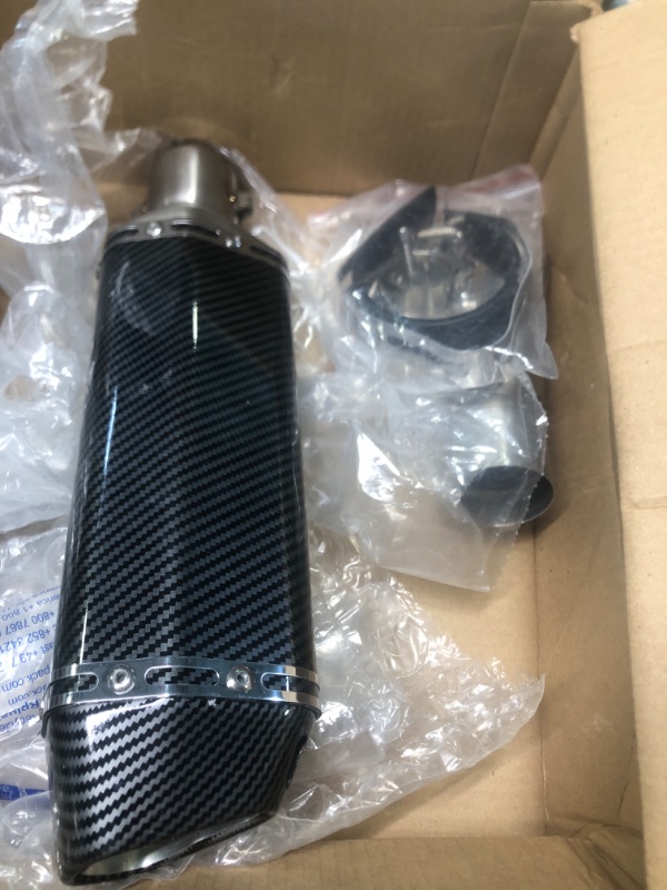 Photo 1 of Motorcycle Slip On Exhaust Muffler,1.5-2" Carbon Fiber Unversal Exhaust Slip on Silencers & Mufflers For Dirt Bike Street Bike Scooter ATV Racing Exhaust Pipes