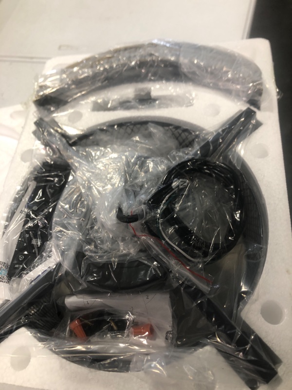 Photo 1 of DADUL Caged Ceiling Fan with Light, Ceiling Fan with Lights & Remote Control, Small Bladeless Ceiling Fan Suitable for Bedroom, Living Room, Study and Kitchen (Black+Gold) Black&Gold