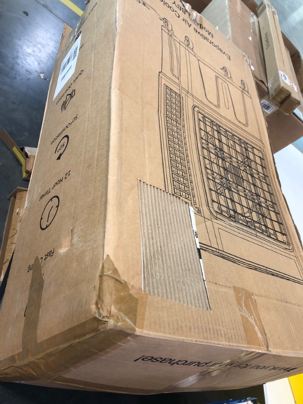 Photo 1 of 35’’ Portable Air Conditioner 3-IN-1 Evaporative Cooler, 30Ft Remote, 3 Speeds, 2800 CFM, 100 Degree Swing, 1050 sq. ft. coverage, 24H Timer, 6.8 Gallon Tank, 4 Ice Packs for Garage Patio Outdoor
