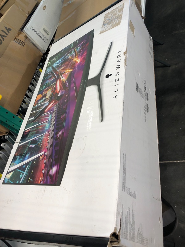 Photo 2 of Alienware 34 Inch Curved PC Gaming Monitor, 3440 x 1440p Resolution, Quantum Dot OLED 175Hz, 1800R Curvature, True 1ms GTG, 1,000,000:1 Contrast Ratio, 1.07 Billion Colors, AW3423DW - Lunar Light 34.18 Inches AW3423DW