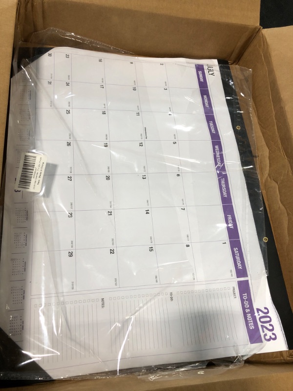 Photo 3 of Large Desk Calendar 2023-2024, Runs from October 2023 to December 2024, 22" x 17" Desk Calendar with to-do List, 15 Months Desk Calendar 2023-2024, Extra Large Desk Calendar for Home or Office Purple 17" x 22"