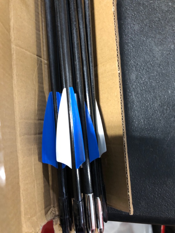Photo 3 of 16 18 20 22 inch Crossbow Bolts Carbon Arrows with 4-Inch Vanes Replaceable Points Hunting Archery 12 pieces 22 inch Shaft