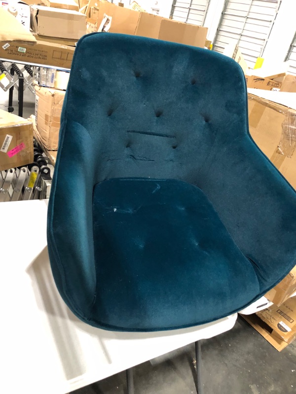 Photo 1 of Ergonomic Executive Office Desk Chair velvet blue 