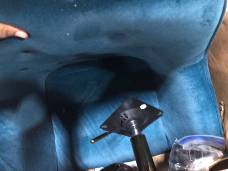 Photo 1 of Ergonomic Executive Office Desk Chair velvet blue 