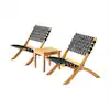 Photo 1 of Barre 3-Piece Outdoor Bistro Set with 2 Chairs and 14 in. H Table
