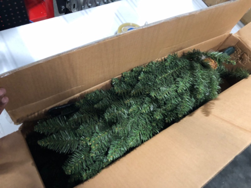 Photo 3 of Vickerman 5.5' Durham Pole Pine Artificial Christmas Tree - Unlit - Faux Christmas Tree - Seasonal Indoor Home Decor - Reliable and Durable - Skinny Christmas Tree Green 5.5 ft