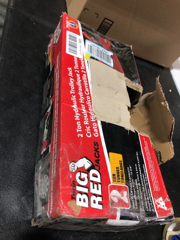 Photo 1 of BIG RED T82002-BR Torin Hydraulic Trolley Service/Floor Jack, 2 Ton (4,000 lb) Capacity, Red