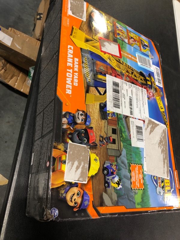 Photo 1 of Rubble & Crew, Bark Yard Crane Tower Playset with Rubble Action Figure, Toy Bulldozer & Kinetic Build-It Play Sand, Kids Toys for Boys & Girls 3+ (New) Crane Tower Playset