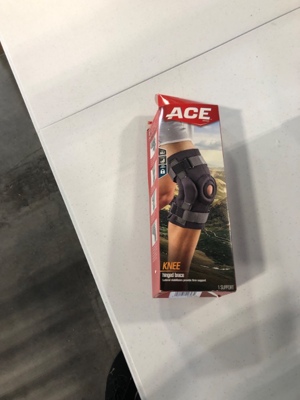 Photo 2 of ACE Hinged Knee Brace, Helps Support Weak, Injured, Arthritic or Sore Knee, One Size Fits Most, Black