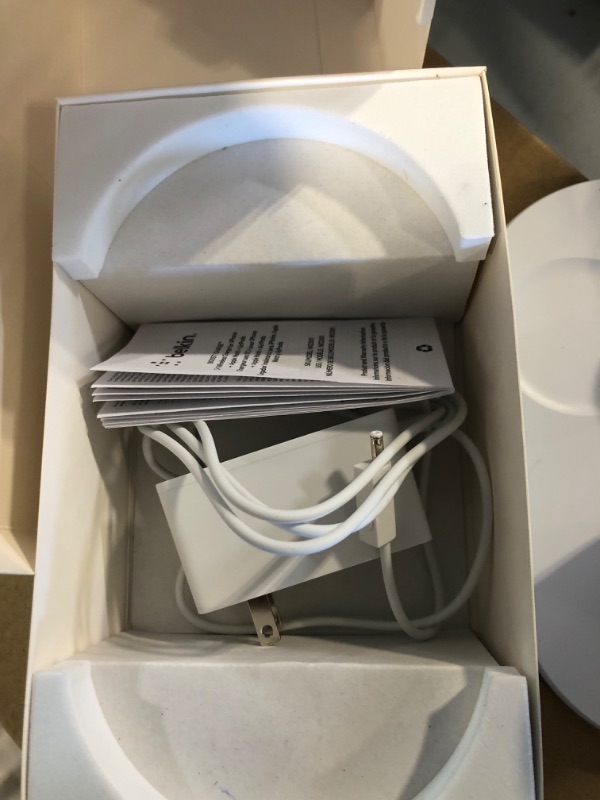 Photo 3 of Belkin 3-in-1 Wireless Charger - Fast Wireless Charging Stand - White & MagSafe 2-in-1 Wireless Charging Stand - White White Charger + Stand - White