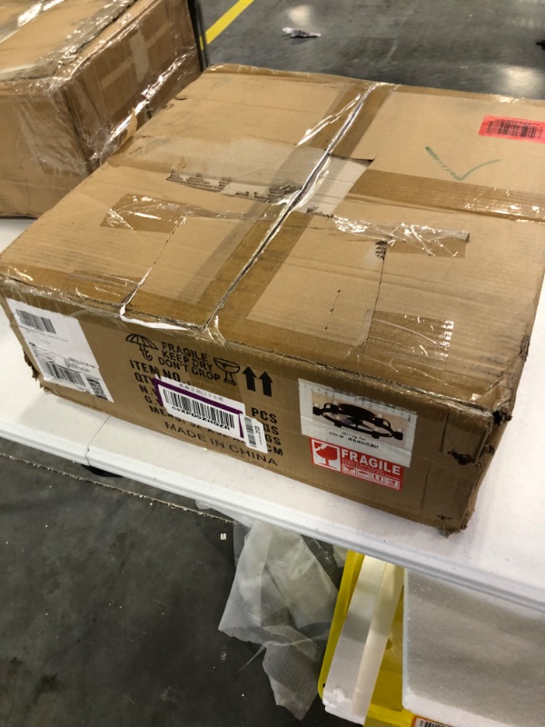 Photo 1 of LUDOMIDE Ceiling Fans with Lights, Low Profile Ceiling Fan with Light and Remote, 20" Flush Mount Ceiling Fan, Timer, 6 Wind Speeds, Industrial Rustic Vintage Ceiling Fan for Bedroom, Kitchen