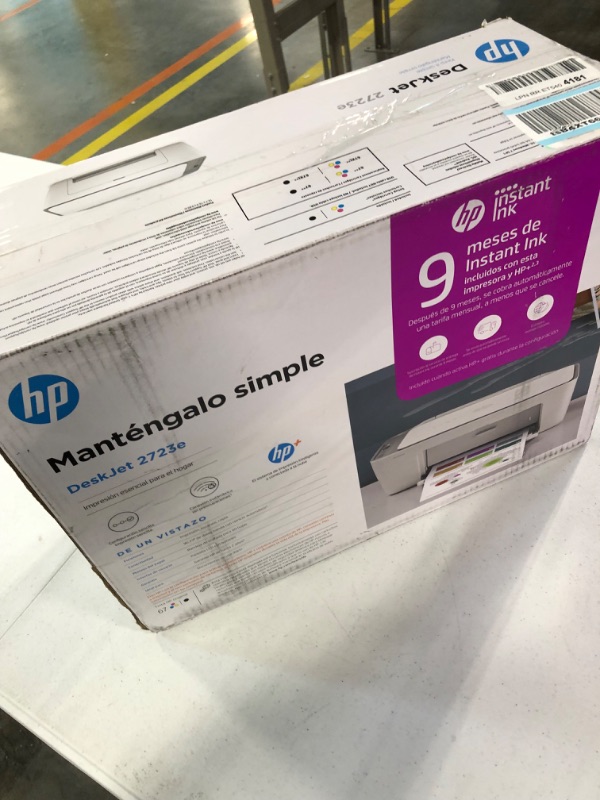 Photo 5 of HP DeskJet 2755e Wireless Color All-in-One Printer with bonus 6 months Instant Ink (26K67A), white