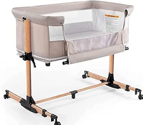 Photo 1 of Baby Crib,3 in 1 Baby Bassinet Bedside Crib Bedside Sleeper Adjustable Portable Bed for Infant,Baby Newborn Must Have Bed,Beige
