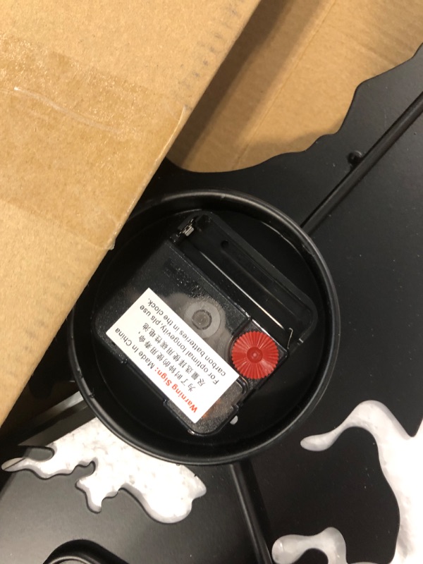 Photo 1 of Large World Map Wall Clock, Metal Minimalist Modern Clock,Round Silent Non-Ticking Battery Operated Wall Clocks for Living Room/Home/Kitchen/Bedroom/Office/Farmhouse Decor (24 Inch) Color2 One Size